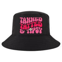 Tanned Tatted and Tipsy Groovy Retro Floral Vibes Summer Cool Comfort Performance Bucket Hat
