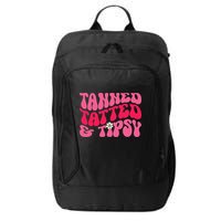 Tanned Tatted and Tipsy Groovy Retro Floral Vibes Summer City Backpack