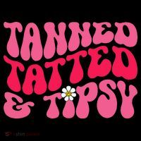Tanned Tatted and Tipsy Groovy Retro Floral Vibes Summer Impact Tech Backpack