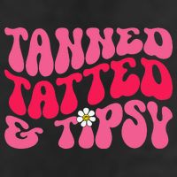 Tanned Tatted and Tipsy Groovy Retro Floral Vibes Summer 11oz C Handle Ceramic Mug