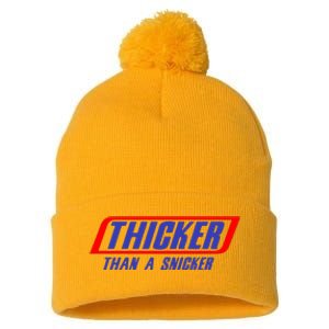 Thicker Than A Snicker Pom Pom 12in Knit Beanie