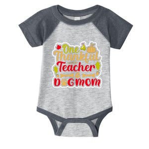 Thankful Teacher And Dog Mom Fall Theme Infant Baby Jersey Bodysuit