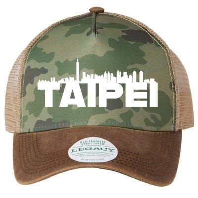 Taipei Taiwan Asia City Skyline Silhouette Outline Sketch Cute Gift Legacy Tie Dye Trucker Hat