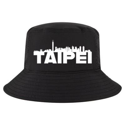 Taipei Taiwan Asia City Skyline Silhouette Outline Sketch Cute Gift Cool Comfort Performance Bucket Hat