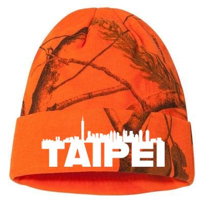 Taipei Taiwan Asia City Skyline Silhouette Outline Sketch Cute Gift Kati Licensed 12" Camo Beanie