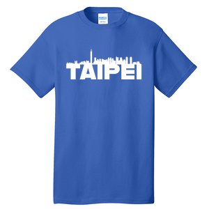 Taipei Taiwan Asia City Skyline Silhouette Outline Sketch Cute Gift Tall T-Shirt