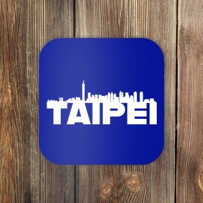 Taipei Taiwan Asia City Skyline Silhouette Outline Sketch Cute Gift Coaster