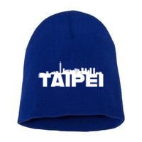 Taipei Taiwan Asia City Skyline Silhouette Outline Sketch Cute Gift Short Acrylic Beanie