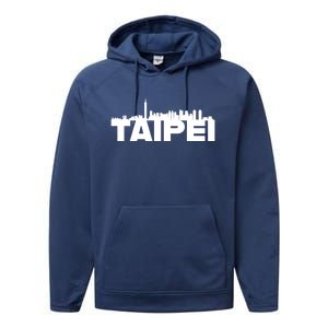 Taipei Taiwan Asia City Skyline Silhouette Outline Sketch Cute Gift Performance Fleece Hoodie