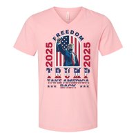 Trump Take America Back 2024  Freedom And Safety V-Neck T-Shirt