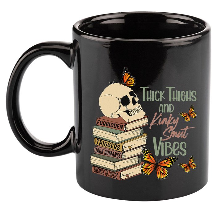 Thick Thighs And Kinky Smut Vibes Apparel 11oz C Handle Ceramic Mug