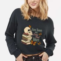 Thick Thighs And Kinky Smut Vibes Apparel Cropped Pullover Crew