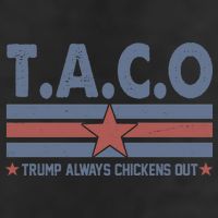 TACO Trump Always Chickens Out Funny 7 Panel Mesh Trucker Snapback Hat