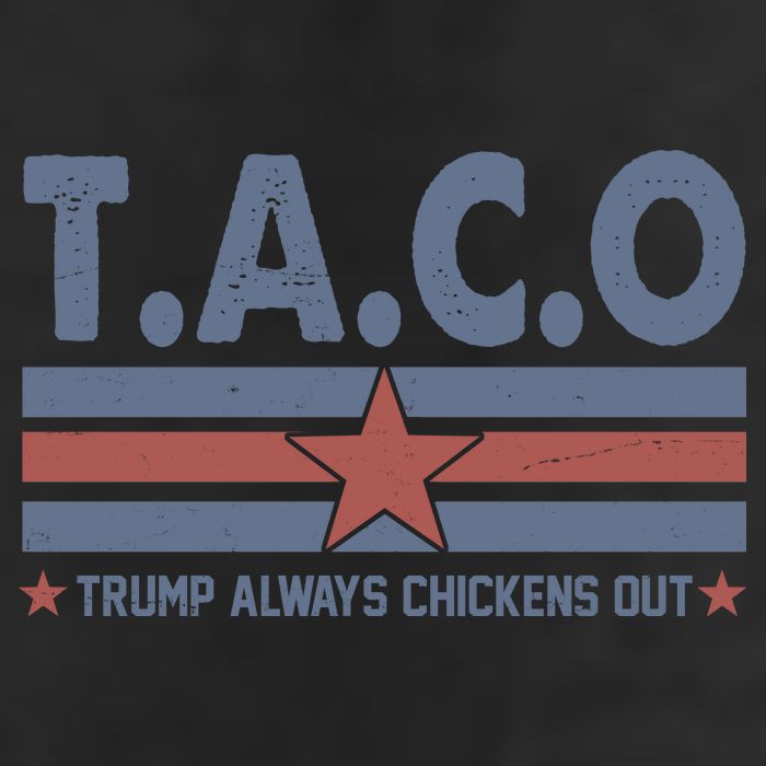 TACO Trump Always Chickens Out Funny 7 Panel Mesh Trucker Snapback Hat