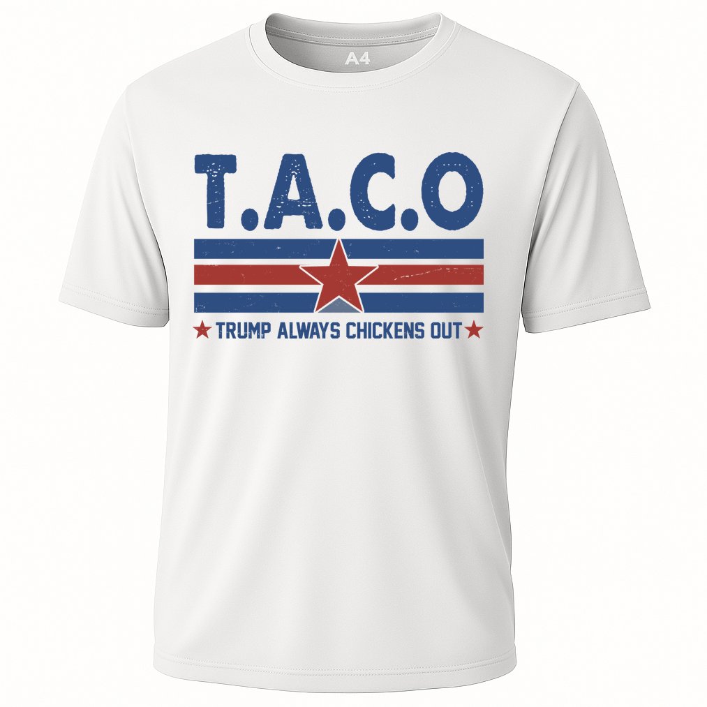 TACO Trump Always Chickens Out Funny Cooling Performance Crew T-Shirt