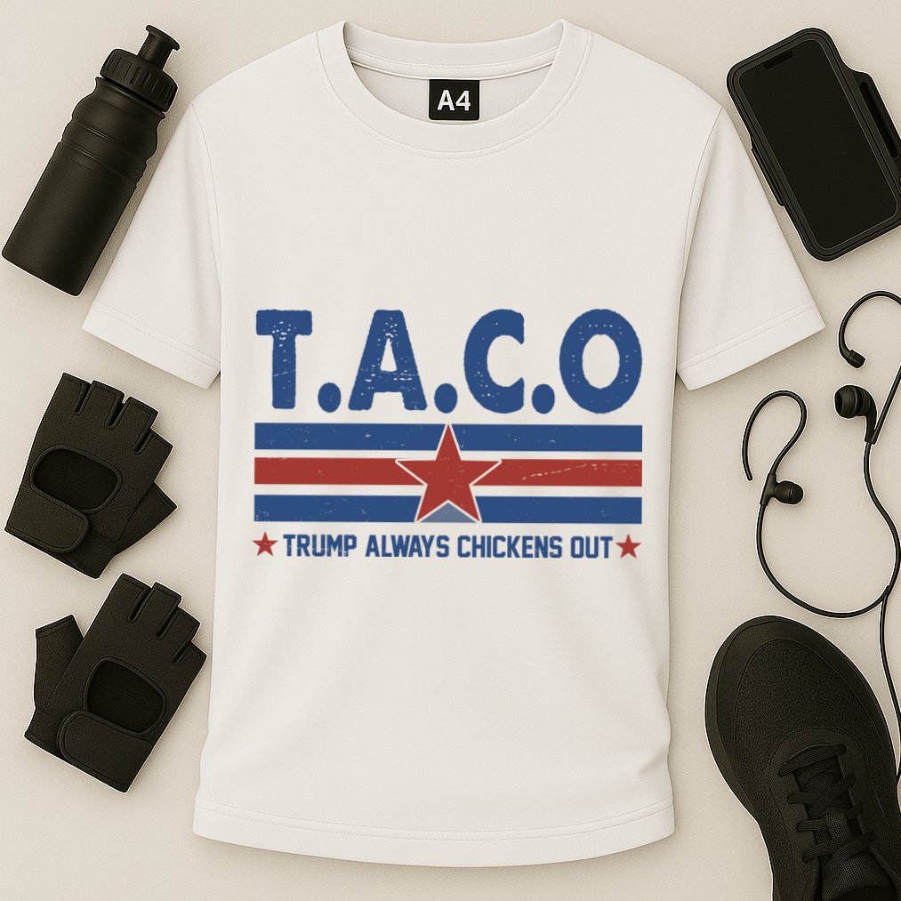 TACO Trump Always Chickens Out Funny Cooling Performance Crew T-Shirt