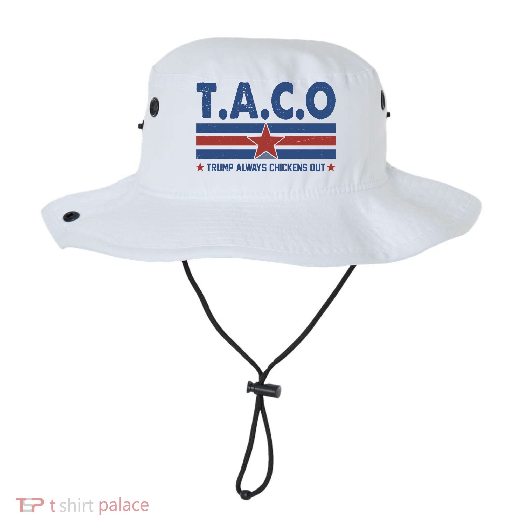 TACO Trump Always Chickens Out Funny Bucket Hat