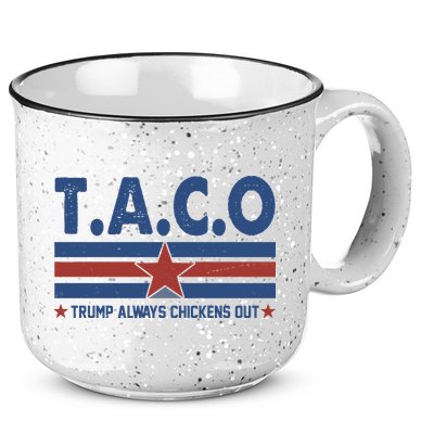 TACO Trump Always Chickens Out Funny 15oz Campfire Ceramic Mug