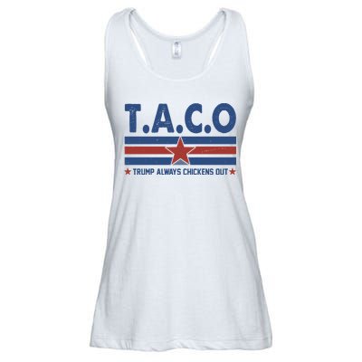 TACO Trump Always Chickens Out Funny Ladies Essential Flowy Tank