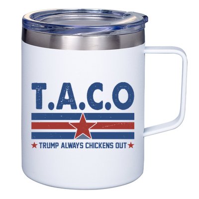 TACO Trump Always Chickens Out Funny 12oz Stainless Steel Coffee Mug