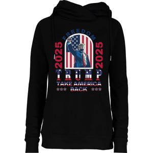 Trump Take America Back 2024  Freedom And Safety Womens Funnel Neck Pullover Hood