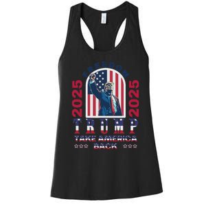 Trump Take America Back 2024  Freedom And Safety Women's Racerback Tank