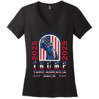 Trump Take America Back 2024  Freedom And Safety Women's V-Neck T-Shirt