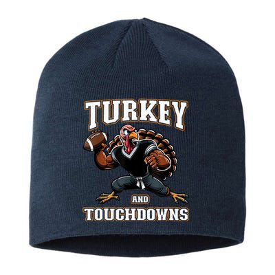 Thanksgiving Turkey And Touchdowns Sustainable Beanie