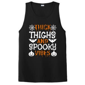 Thick Thighs And Spooky Vibes Halloween Illustration Gift PosiCharge Competitor Tank