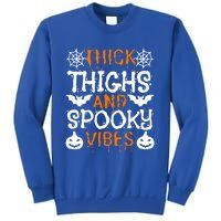 Thick Thighs And Spooky Vibes Halloween Illustration Gift Sweatshirt