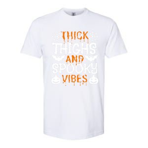 Thick Thighs And Spooky Vibes Halloween Illustration Gift Softstyle CVC T-Shirt