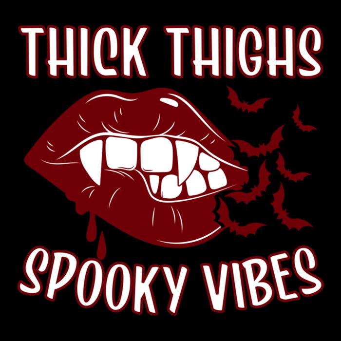 Thick Thighs And Spooky Vibes Vampire Bat Lips Gift Wool Snapback Cap