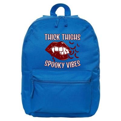 Thick Thighs And Spooky Vibes Vampire Bat Lips Gift 16 in Basic Backpack