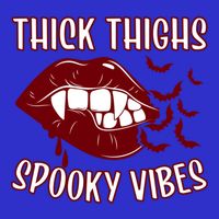 Thick Thighs And Spooky Vibes Vampire Bat Lips Gift Kids Hoodie