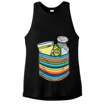 The Three Amigos Tequila Lime Salt Liquor Ladies PosiCharge Tri-Blend Wicking Tank