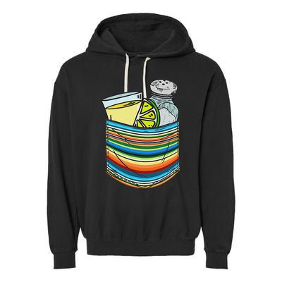 The Three Amigos Tequila Lime Salt Liquor Garment-Dyed Fleece Hoodie
