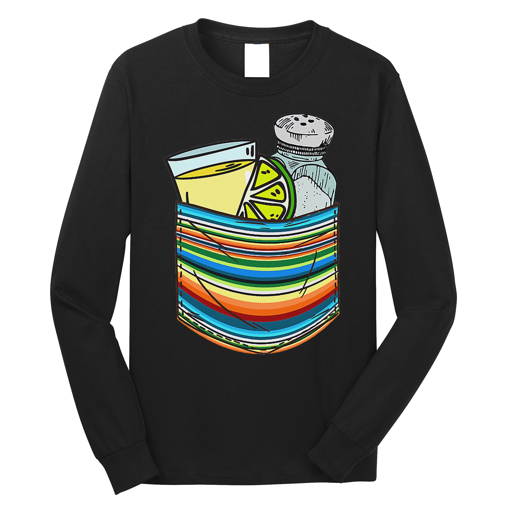 The Three Amigos Tequila Lime Salt Liquor Long Sleeve Shirt