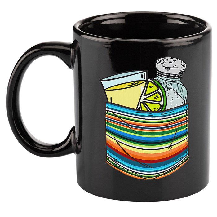 The Three Amigos Tequila Lime Salt Liquor 11oz C Handle Ceramic Mug