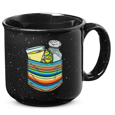 The Three Amigos Tequila Lime Salt Liquor 15oz Campfire Ceramic Mug