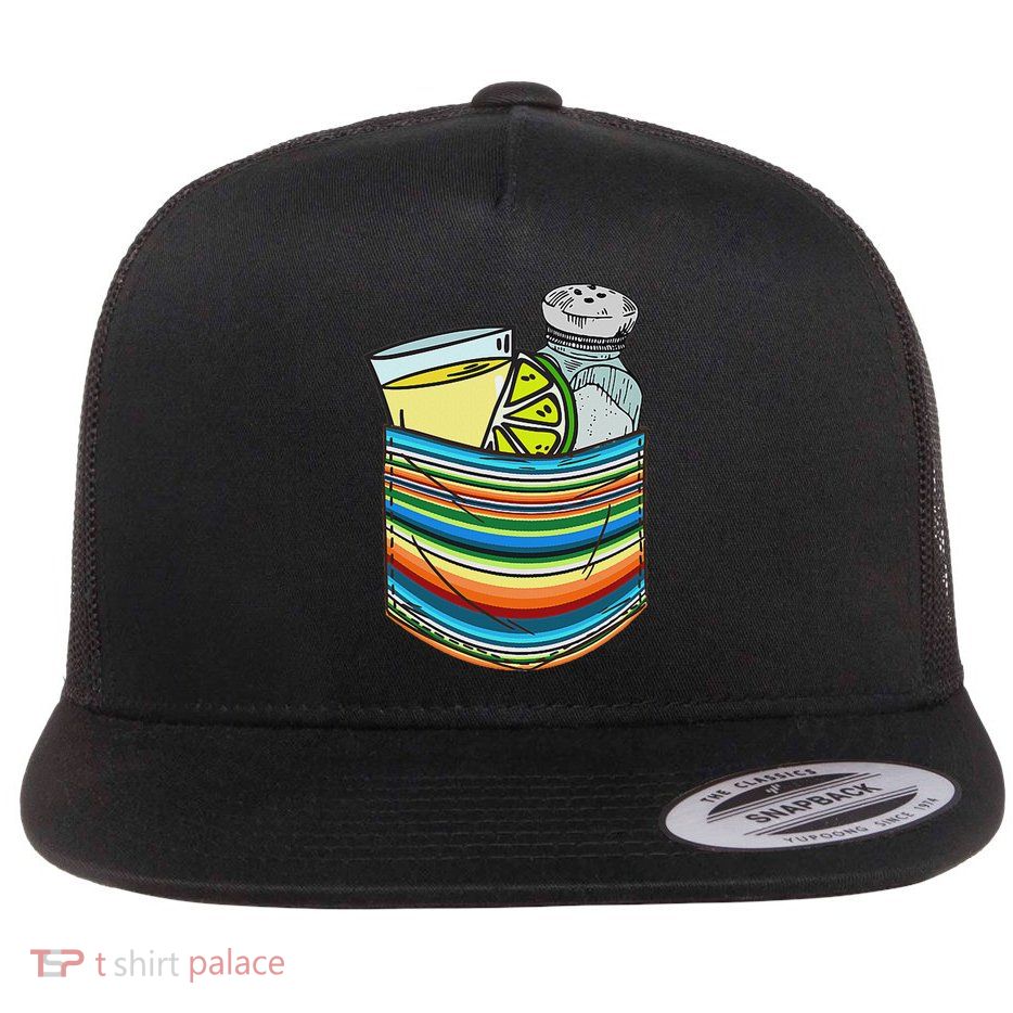 The Three Amigos Tequila Lime Salt Liquor Flatbill Hat