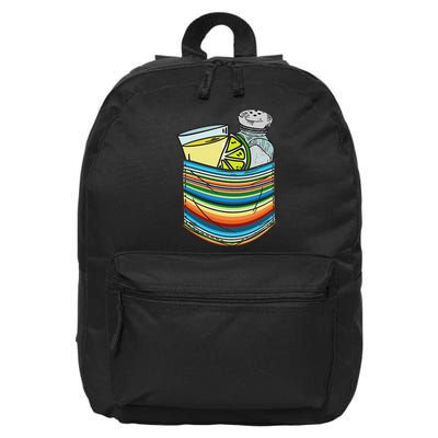 The Three Amigos Tequila Lime Salt Liquor 16 in Basic Backpack