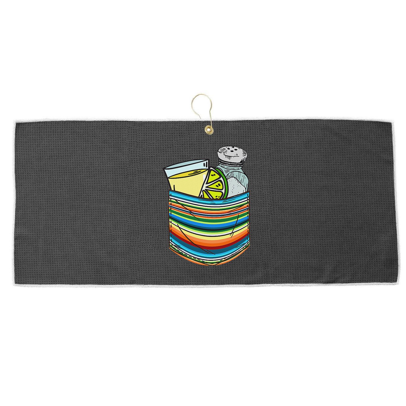 The Three Amigos Tequila Lime Salt Liquor Large Microfiber Waffle Golf Towel