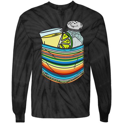 The Three Amigos Tequila Lime Salt Liquor Tie-Dye Long Sleeve Shirt