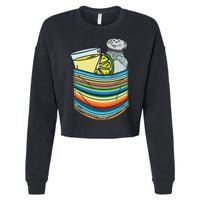 The Three Amigos Tequila Lime Salt Liquor Cropped Pullover Crew