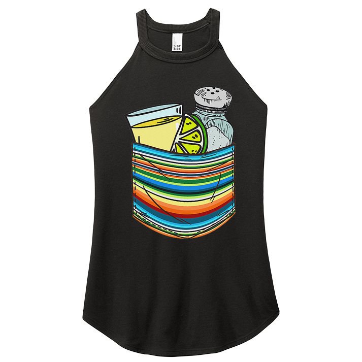 The Three Amigos Tequila Lime Salt Liquor Women's Perfect Tri Rocker Tank