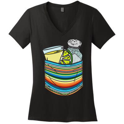 The Three Amigos Tequila Lime Salt Liquor Women's V-Neck T-Shirt