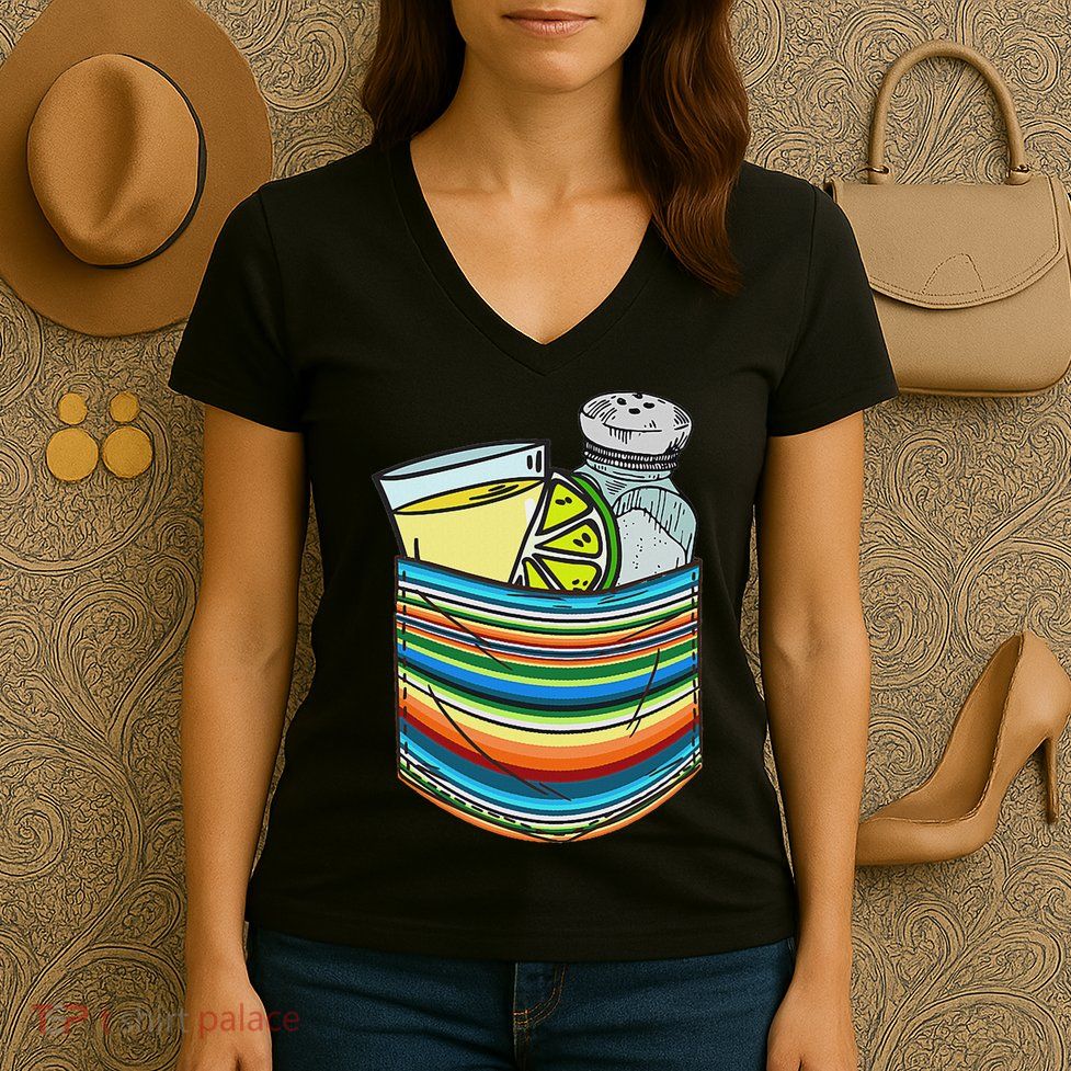 The Three Amigos Tequila Lime Salt Liquor Women's V-Neck T-Shirt