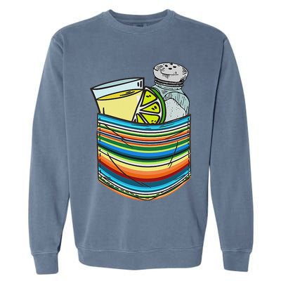The Three Amigos Tequila Lime Salt Liquor Garment-Dyed Sweatshirt