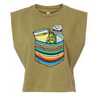 The Three Amigos Tequila Lime Salt Liquor Garment-Dyed Women's Muscle Tee