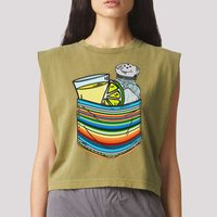The Three Amigos Tequila Lime Salt Liquor Garment-Dyed Women's Muscle Tee